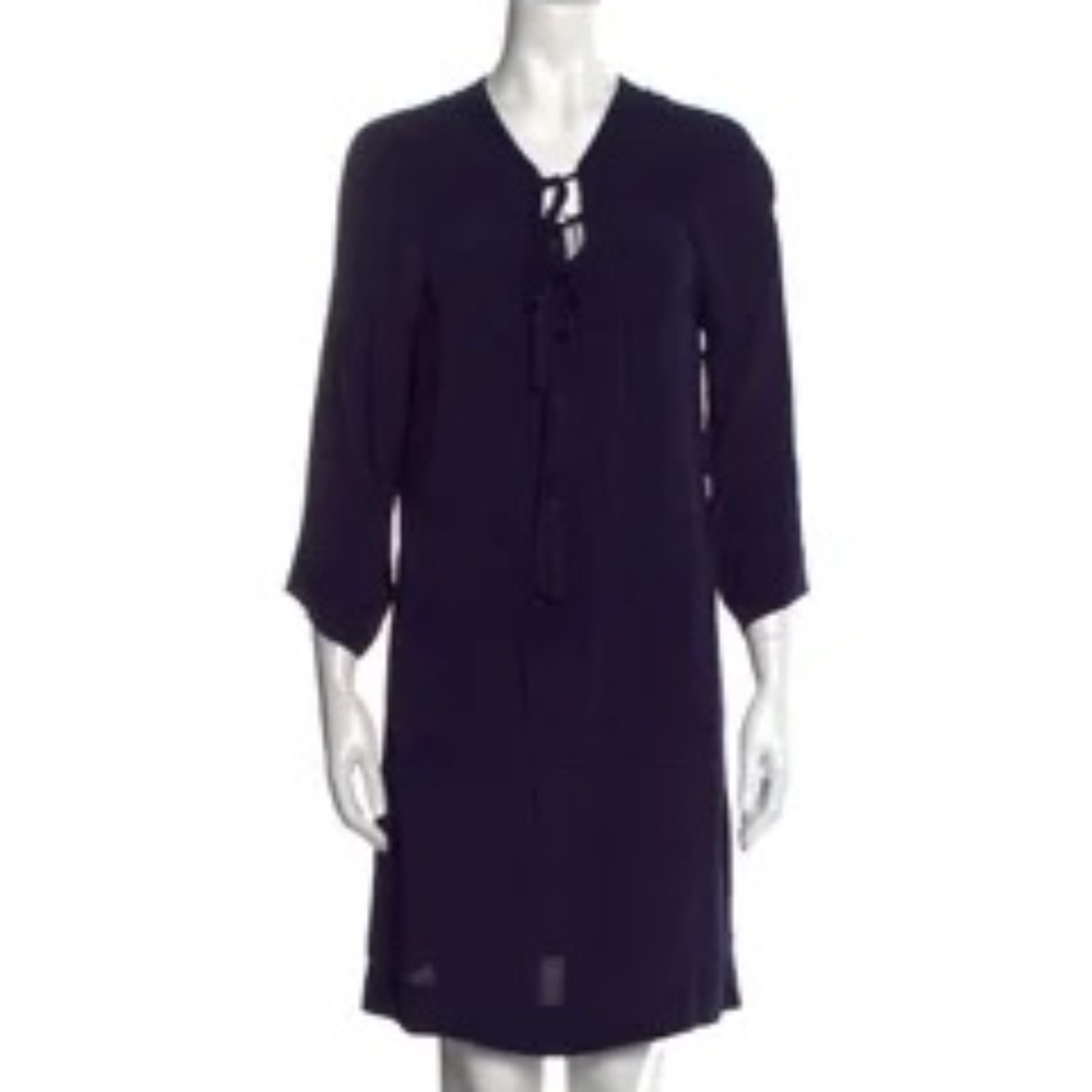 DVF Navy summer dress with tassels